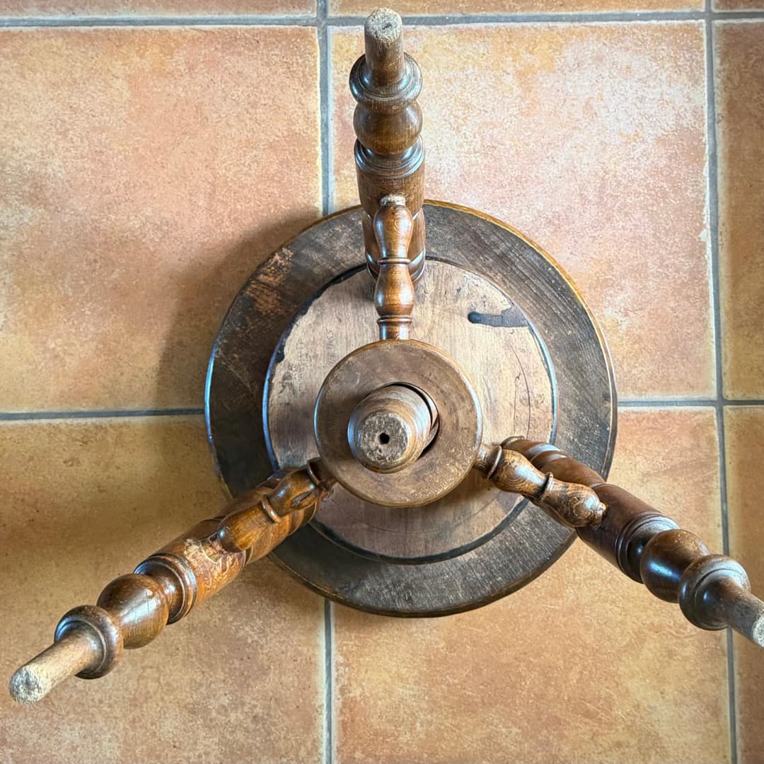 Sgabello antico da pianoforte regolabile fine Ottocento - immagine 5