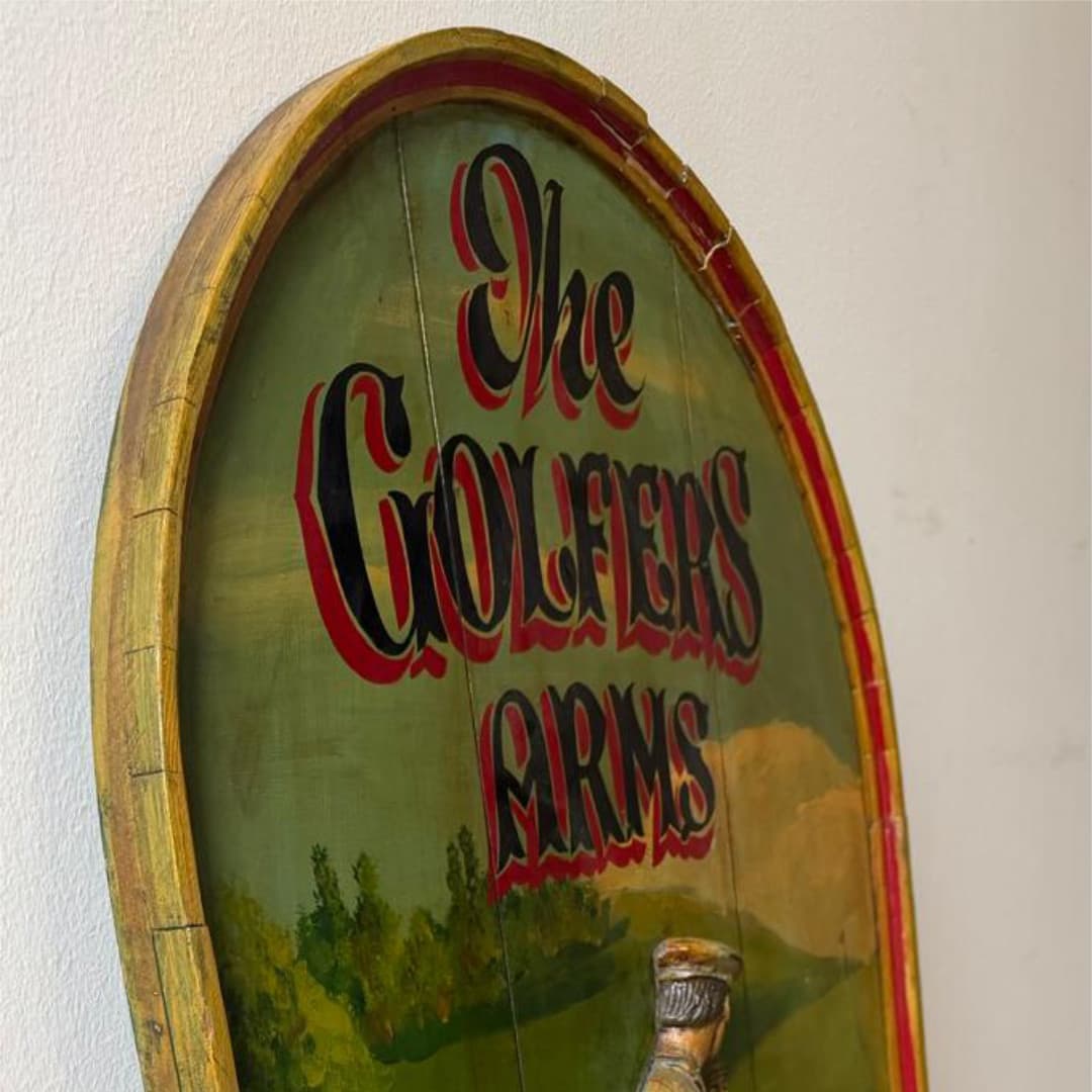 Grande Insegna Vintage Inglese "The Golfers Arms" - immagine 2
