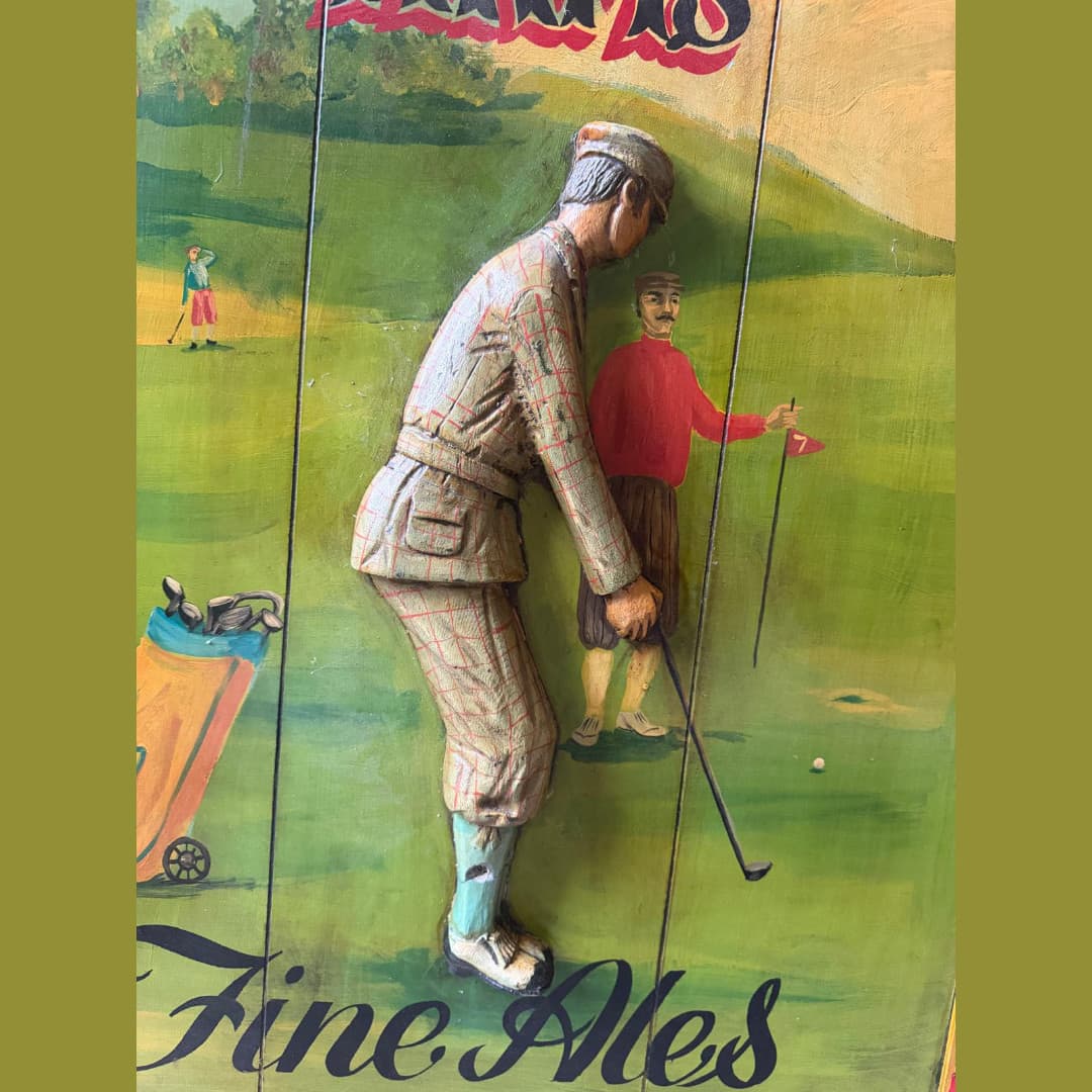 Grande Insegna Vintage Inglese "The Golfers Arms" - immagine 4