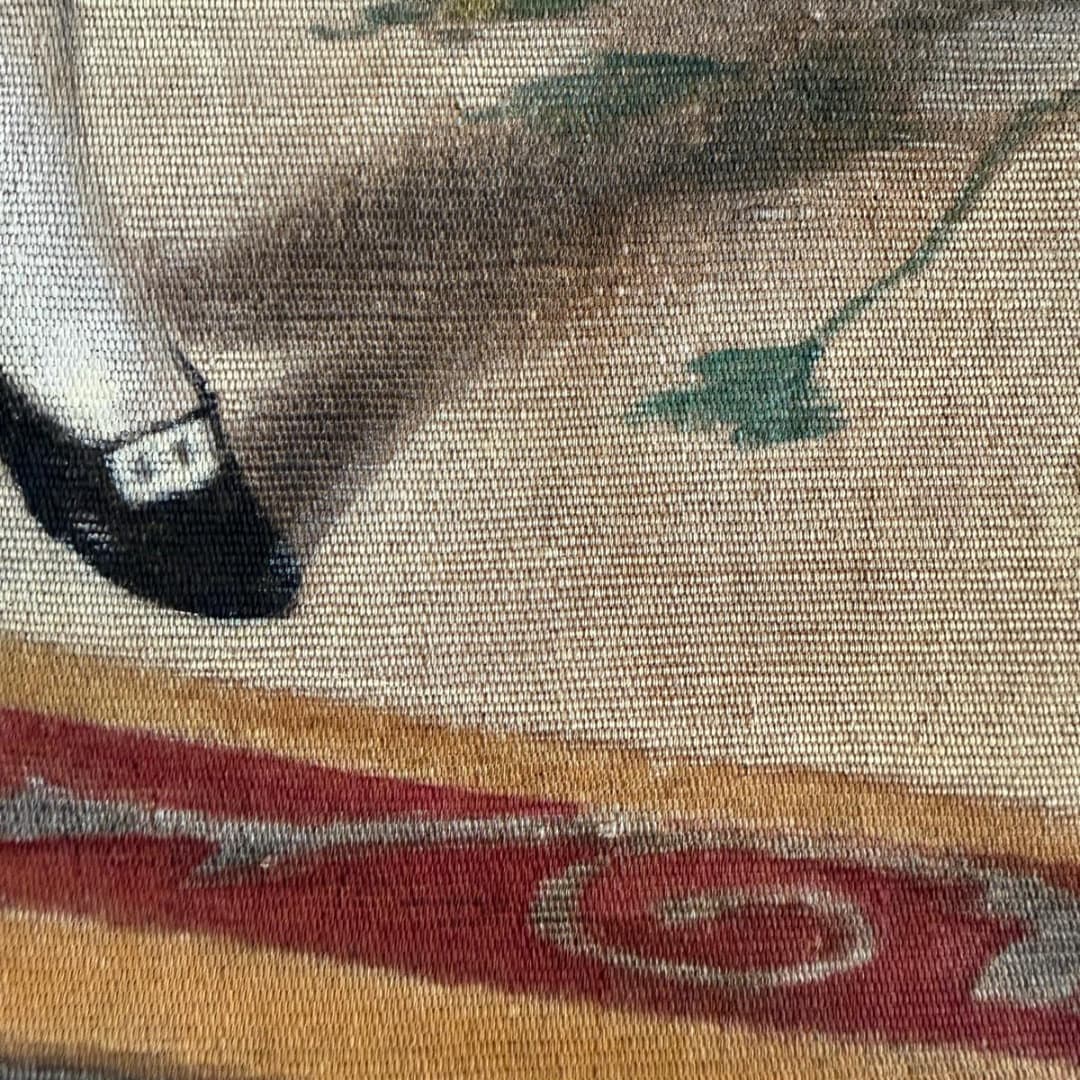 Grande Arazzo Jacquard Gobelin Scena Rococò - immagine 5