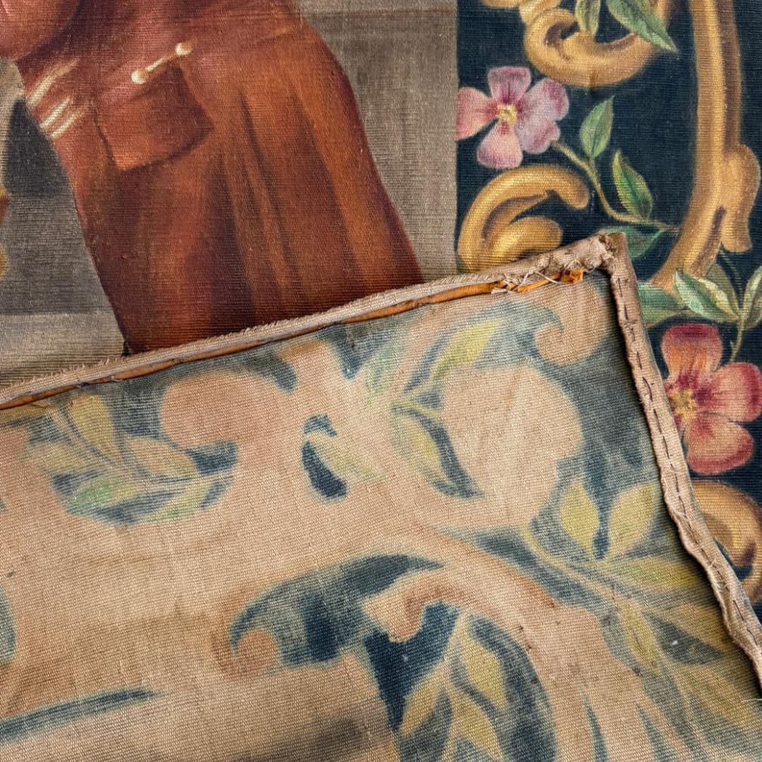 Grande Arazzo Jacquard Gobelin Scena Rococò - immagine 4